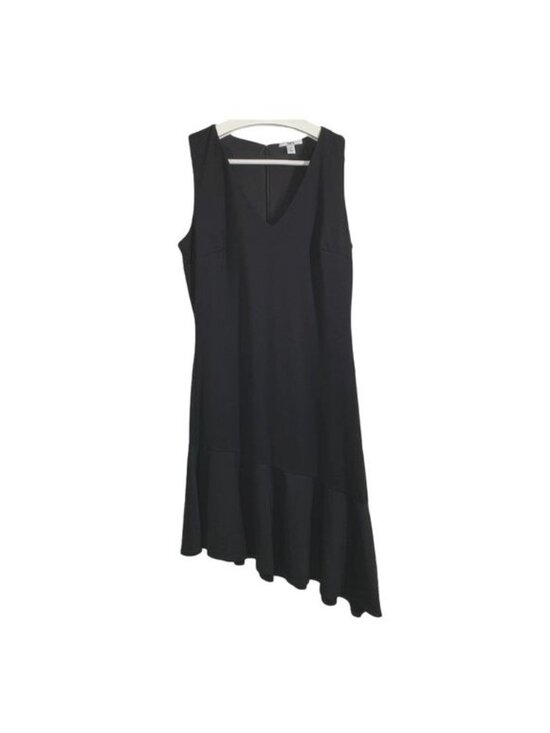Bar III Dresses & Skirts - Bar III Dress Womens Medium Black Asymmetrical Hem Sleeveless Midi V Neck